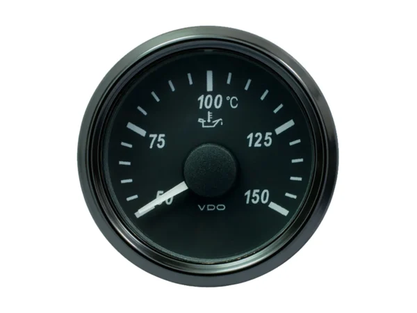 VDO SingleViu 52mm (2-1/16") Oil Temp. Gauge - 150° C - 322-18 Ohm