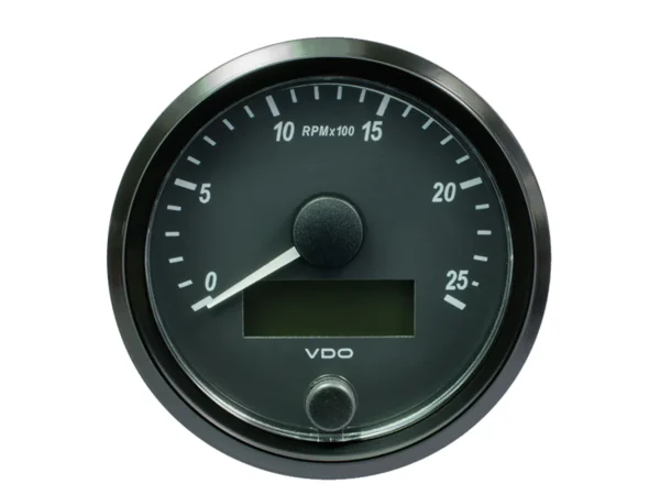 VDO SingleViu 80mm (3-1/8") Tachometer - 2500 RPM