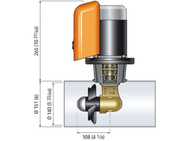 Quick Bow Thruster BTQ 140-30 30KGF - 12V - D140 - 1.5kW - Image 2