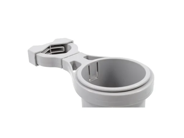 Camco Clamp-On Rail Mounted Cup Holder - Large for Up to 2" Rail - Grey - Image 2