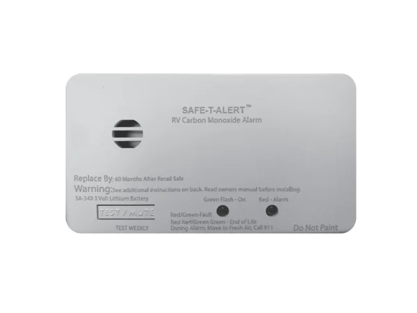 Safe-T-Alert SA-340 White RV Battery Powered CO Detector - Rectangle