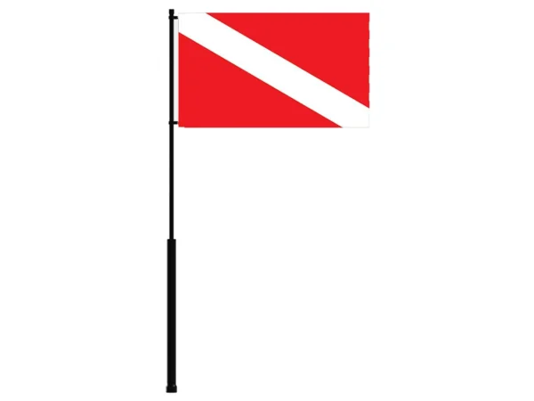 Mate Series Flag Pole - 36" w/Dive Flag