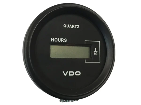 VDO Cockpit Marine 52mm (2-1/16") LCD Hourmeter - Black Dial/Chrome Bezel