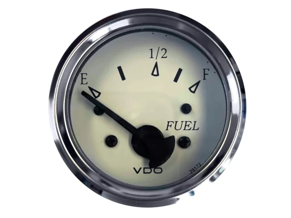 VDO Cockpit Marine 52MM (2-1/16") Fuel Level Gauge - White Dial/Chrome Bezel