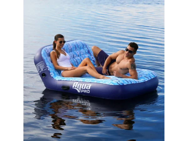 Aqua Leisure Ultra Cushioned Comfort Lounge Hawaiian Wave Print - 2-Person - Image 2