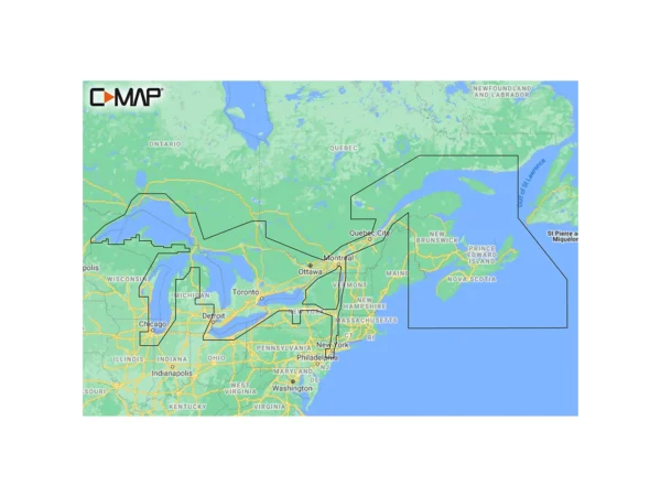 C-MAP M-NA-Y201-MS Great Lakes To Nova Scotia REVEAL™ Coastal Chart