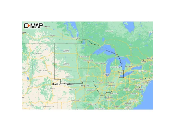 C-MAP M-NA-Y212-MS US Lakes North Central REVEAL™ Inland Chart