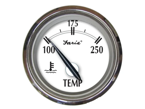 Faria Newport SS 2" Water Temperature Gauge - 100° to 250° F