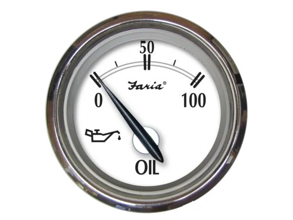 Faria Newport SS 2" Oil Pressure Gauge - 0 to 100 PSI