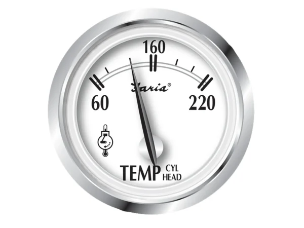 Faria Newport SS 2" Cylinder Head Temperature Gauge w/Sender - 60° to 220° F