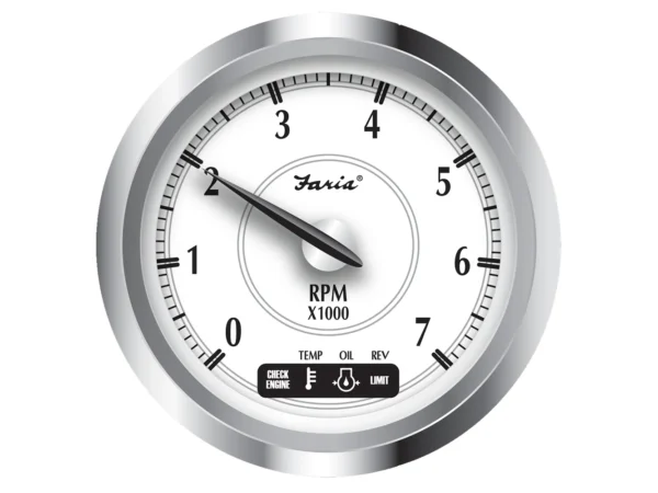 Faria Newport SS 4" Tachometer w/System Check Indicator f/Suzuki Gas Outboard - 0 to 7000 RPM