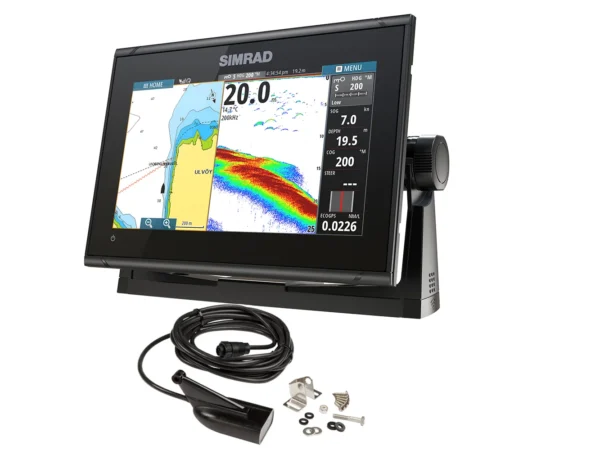 Simrad GO9 XSE Chartplotter/Fishfinder w/MED/HI Downscan Transom Mount Transducer & C-MAP Discover Chart