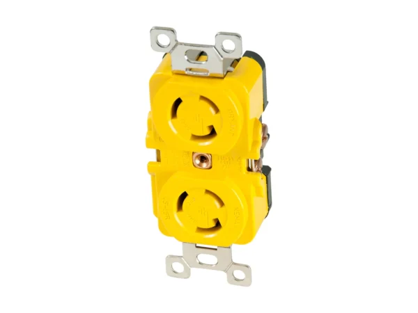 Marinco Locking Receptacle - 15A, 125V - Yellow