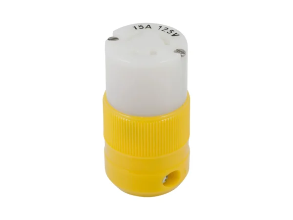 Marinco Locking Connector - 15A, 125V - Yellow