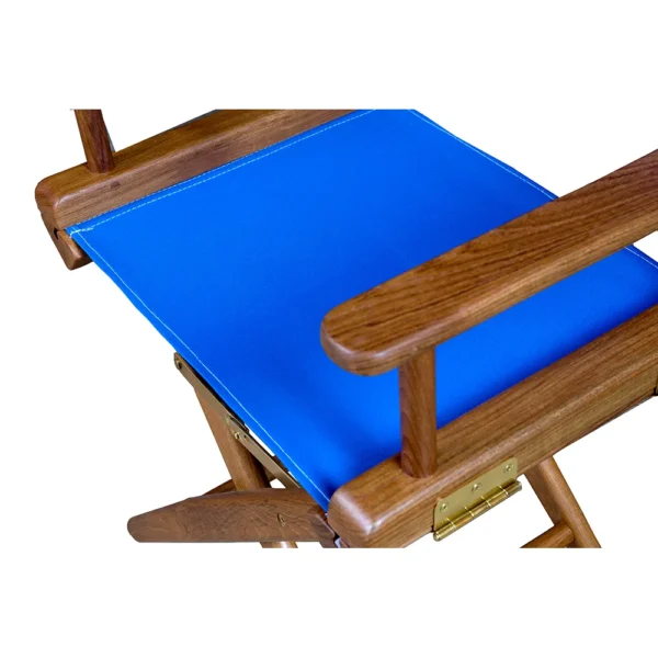 Whitecap Director's Chair w/Blue Seat Covers - Teak - Image 2