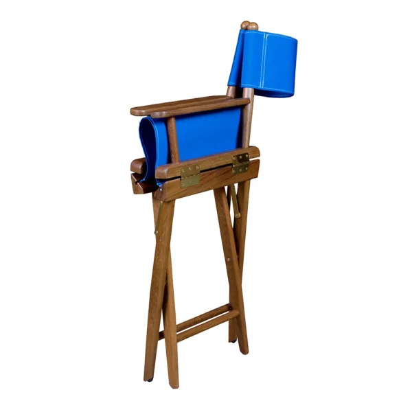 Whitecap Director's Chair w/Blue Seat Covers - Teak - Image 3