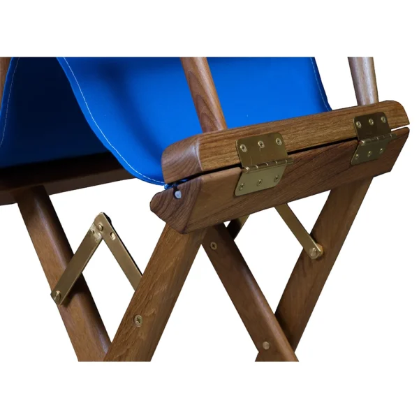 Whitecap Director's Chair w/Blue Seat Covers - Teak - Image 4