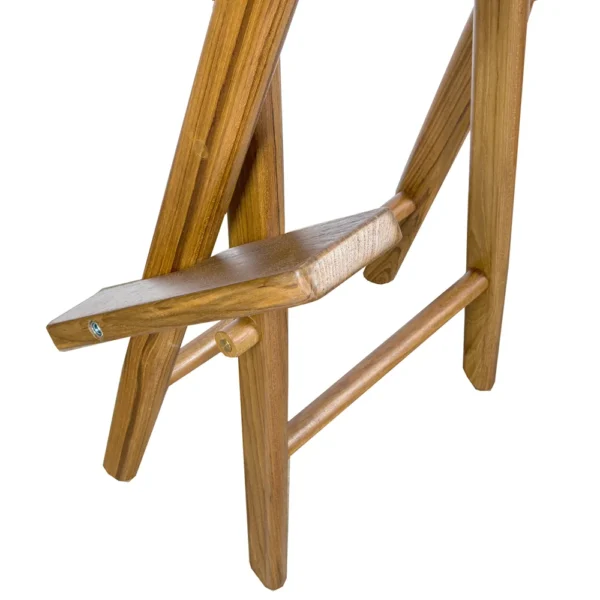 Whitecap Captain's Chair w/Natural Seat Covers - Teak - Image 3