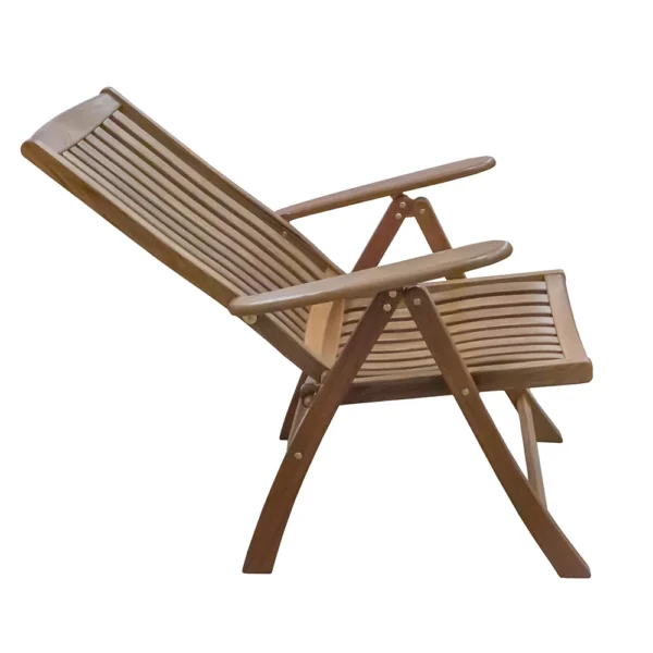 Whitecap Reclining Arm Chair - Teak - Image 4