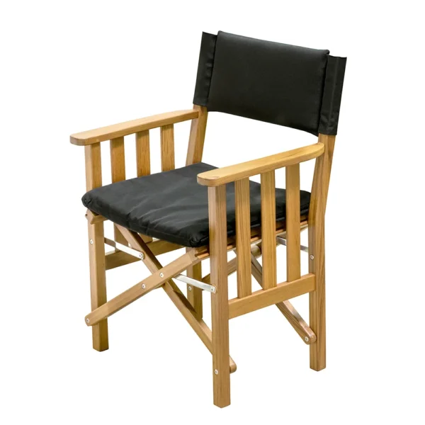 Whitecap Director's Chair II w/Black Cushion - Teak - Image 2