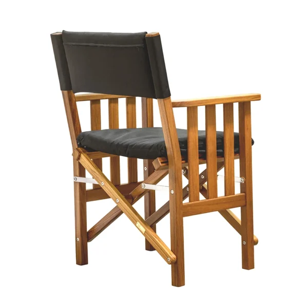 Whitecap Director's Chair II w/Black Cushion - Teak - Image 3