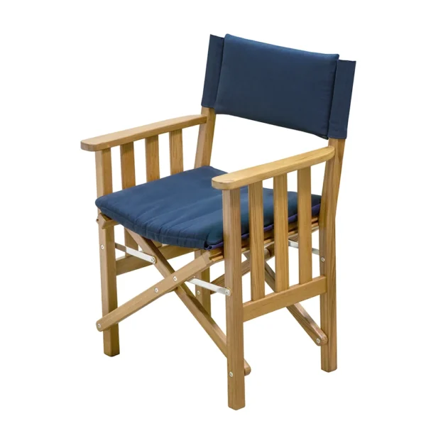 Whitecap Director's Chair II w/Navy Cushion - Teak - Image 2