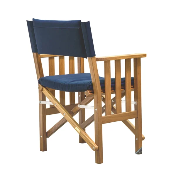 Whitecap Director's Chair II w/Navy Cushion - Teak - Image 3