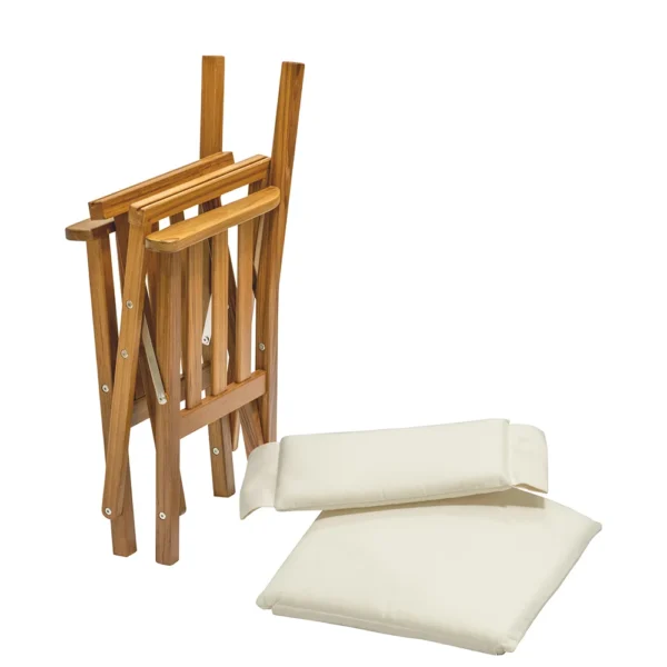 Whitecap Director's Chair II w/Cream Cushion - Teak - Image 4