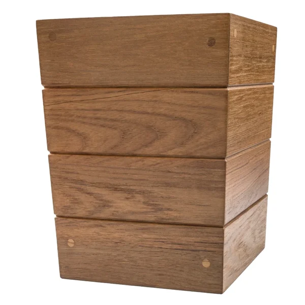 Whitecap Small Waste Basket - Teak - Image 3