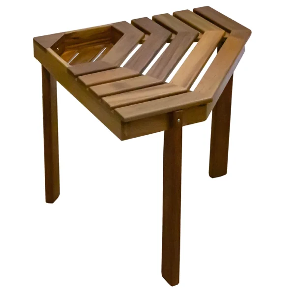 Whitecap Shower/Corner Stool - Teak - Image 2