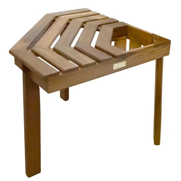 Whitecap Shower/Corner Stool - Teak - Image 3