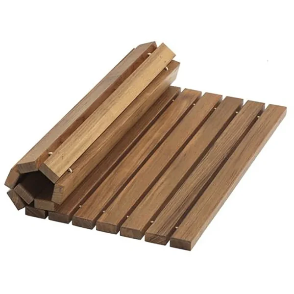 Whitecap Roll-Up Shower Mat - Teak - Image 2