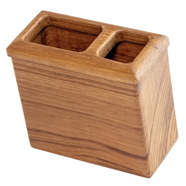 Whitecap Square Toothbrush Holder (Oiled) - Teak - Image 3