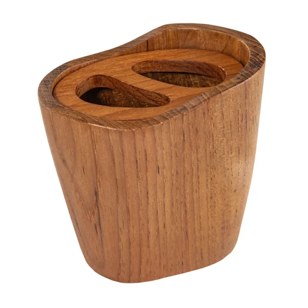 Whitecap Oval Toothbrush Holder (Oiled) - Teak - Image 2