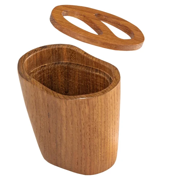 Whitecap Oval Toothbrush Holder (Oiled) - Teak - Image 4