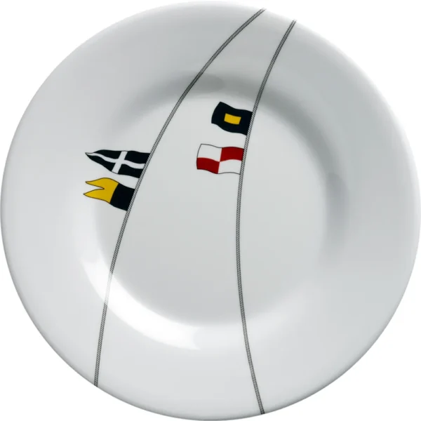 Marine Business Melamine Round Dessert Plate - REGATA - 7" Set of 6