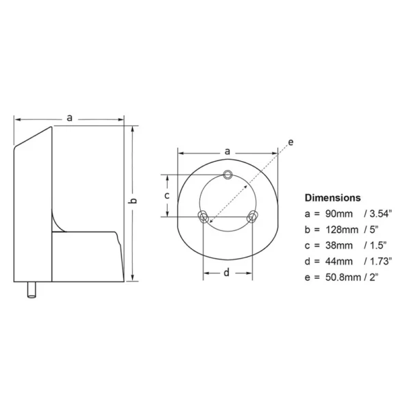 Hella Marine NaviLED PRO Deck Mount Adapter - White - Image 3