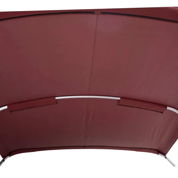 SureShade Power Bimini - Clear Anodized Frame - Burgandy Fabric - Image 4