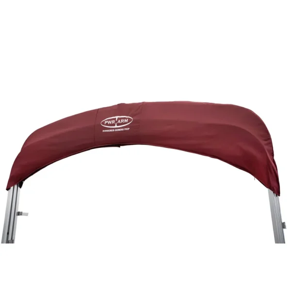 SureShade Power Bimini - Clear Anodized Frame - Burgandy Fabric - Image 5