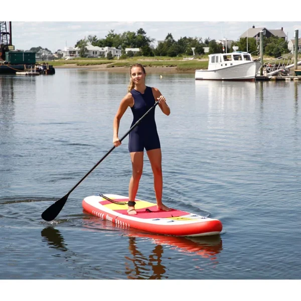 Aqua Leisure 10' Inflatable Stand-Up Paddleboard Drop Stitch w/Oversized Backpack f/Board & Accessories - Image 2