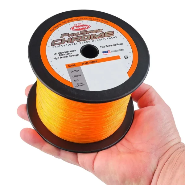 Berkley ProSpec Chrome Blaze Orange Monofilament - 130 lb - 2000 yds - PSC5B130-80 - Image 3