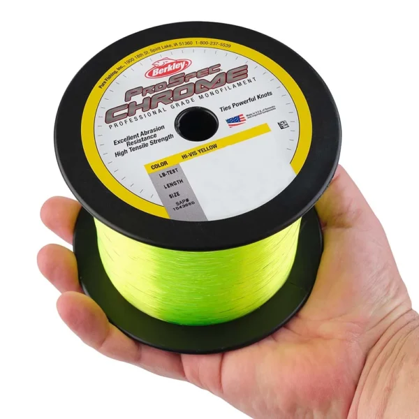 Berkley ProSpec Chrome Hi-Vis Yellow Monofilament - 130 lb - 2000 yds - PSC5B130-HVY - Image 3