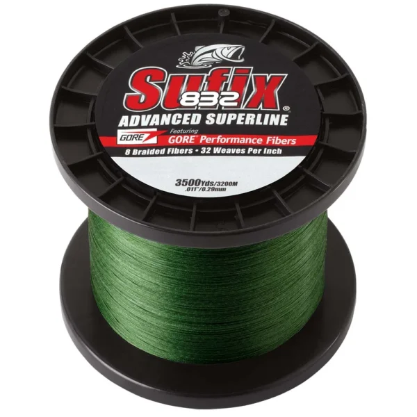 Sufix 832® Advanced Superline® Braid - 6lb - Low-Vis Green - 3500 yds