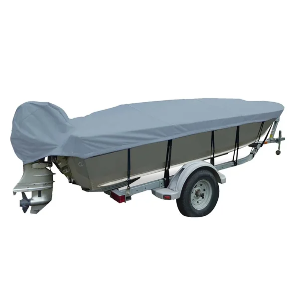 Carver Sun-DURA® Extra Wide Series Styled-to-Fit Boat Cover f/24.5' V-Hull Fishing Boats - Grey