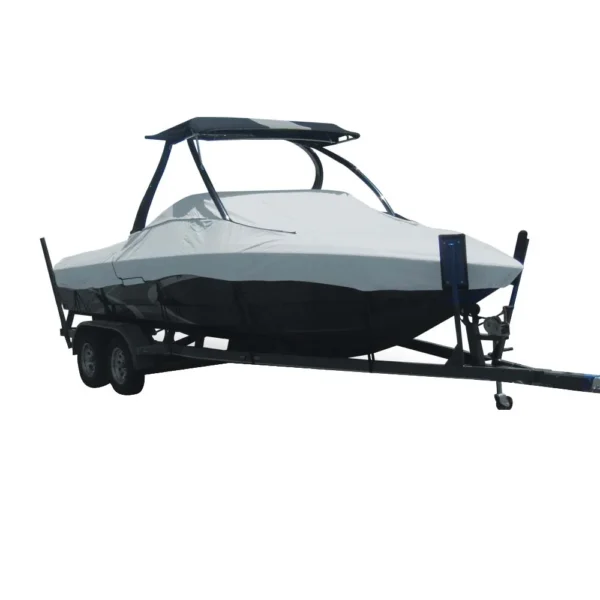 Carver Sun-DURA® Specialty Boat Cover f/19.5' Tournament Ski Boats w/Tower - Grey