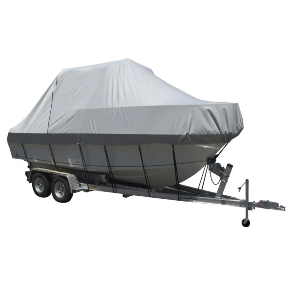 Carver Sun-DURA® Specialty Boat Cover f/19.5' Walk Around Cuddy & Center Console Boats - Grey