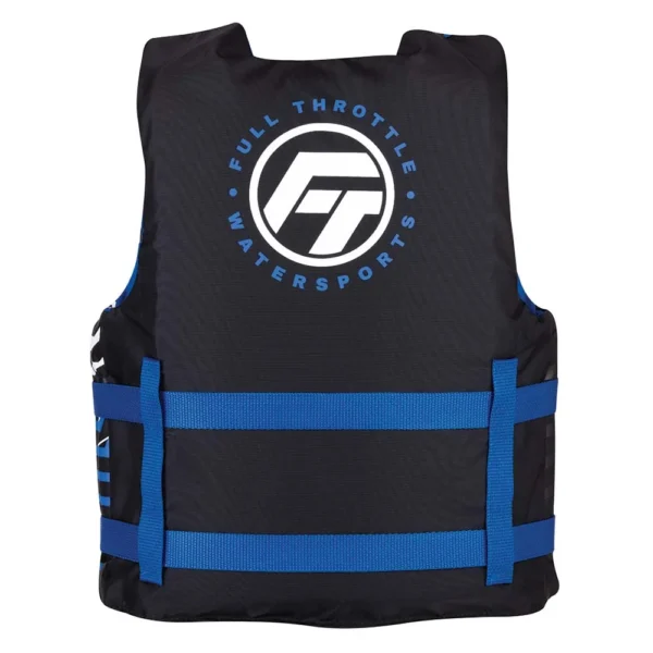 Full Throttle Youth Nylon Life Jacket - Blue/Black - Image 2