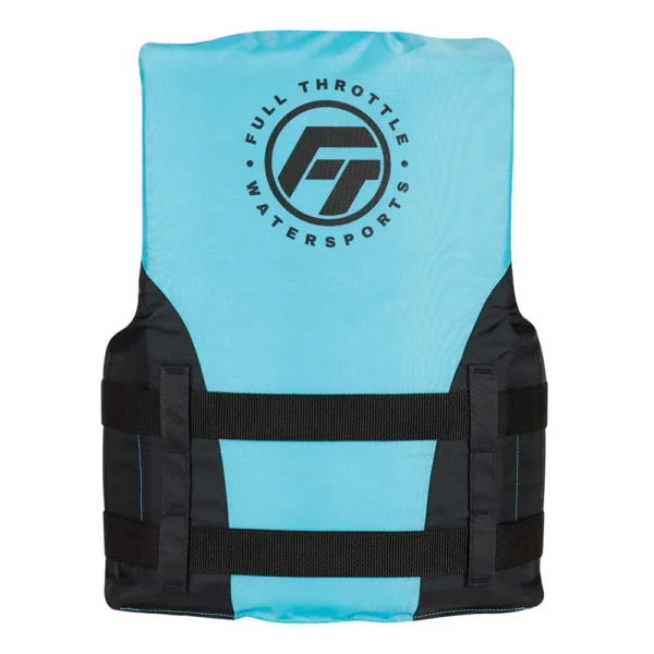 Full Throttle Teen Nylon Life Jacket - Aqua/Black - Image 2