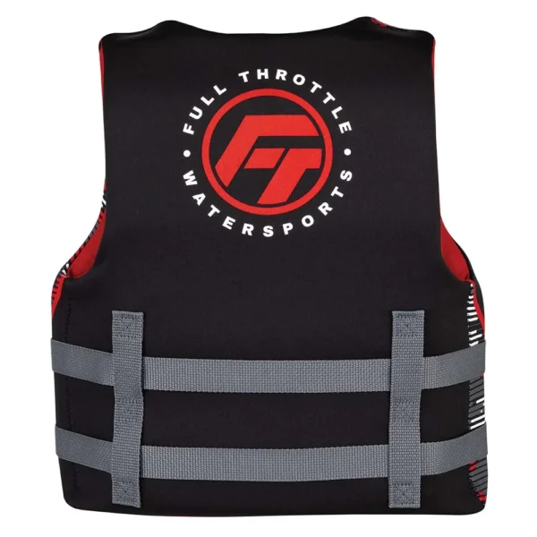 Full Throttle Youth Rapid-Dry Life Jacket - Red/Black - Image 2