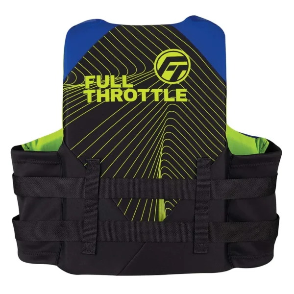 Full Throttle Adult Rapid-Dry Life Jacket - L/XL - Blue/Black - Image 2